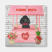 Aimant caniche Chien Valentine's Day Kissing Booth (Devant)