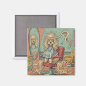 Aimant Caniche en colère  (Recto/Verso)