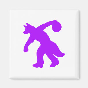 Aimant canin anthropomorphe pourpre 0001 de