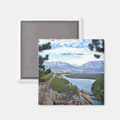 Aimant Canmore, Canada photo pittoresque (Recto/Verso)