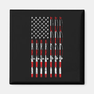 Aimant Canne à pêche américaine drapeau Usa patriotique p