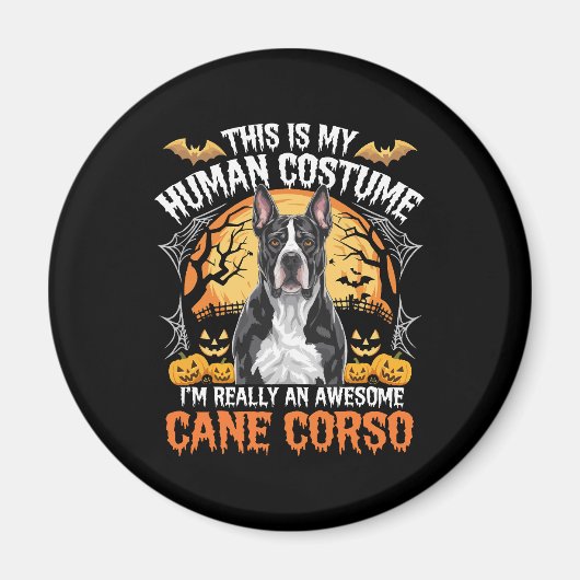 Aimant Canne Corso Chien Costume génial Halloween (Devant)