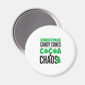 Aimant Canne de Noël au Cacao Chaos Design (Recto/Verso)