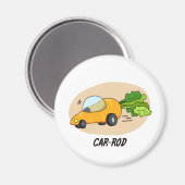 Aimant Canne-voiture Funny Carrot Pun (Recto/Verso)