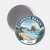 Aimant Cannon Beach États-Unis (Recto/Verso)