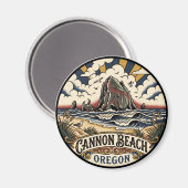 Aimant Cannon Beach Oregon (Recto/Verso)