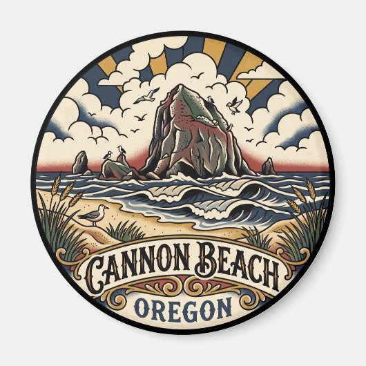 Aimant Cannon Beach Oregon (Devant)