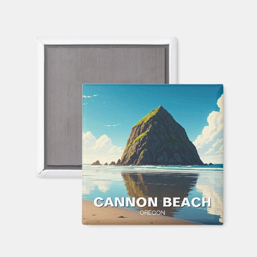 Aimant Cannon Beach Oregon (Recto/Verso)