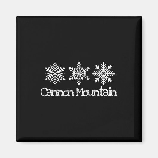 Aimant Cannon Mountain Franconia Notch Snowflakes Ski Ski (Devant)