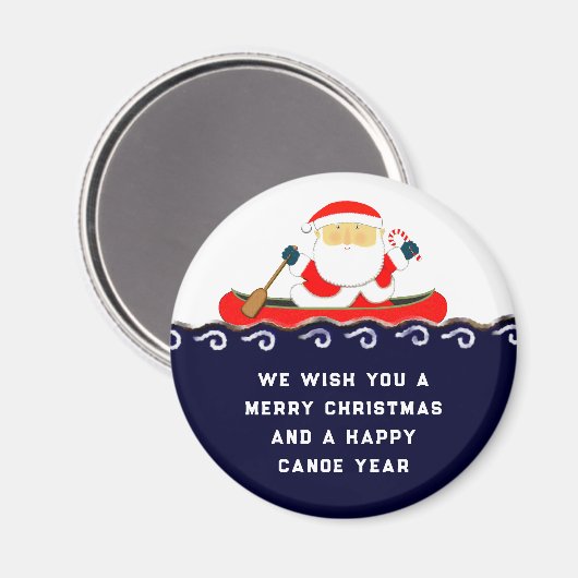 Aimant Canoë Camping Noël Collectif (Recto/Verso)