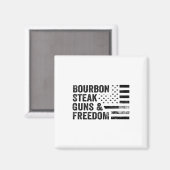 Aimant Canons À Steak Bourbon Et Liberté Usa Drapeau Whis (Recto/Verso)