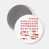 Aimant canons rouges (Recto/Verso)