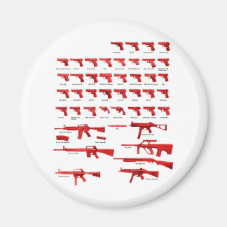 Aimant canons rouges