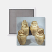 Aimant Canopic jars of Hor-ir-aa, corde (alabaster) (Recto/Verso)