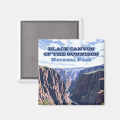 Aimant Canyon noir du parc national Gunnison CO (Recto/Verso)