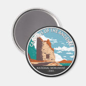 Aimant Canyons des Anciens Monument National Cercle (Recto/Verso)