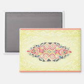 AIMANT CAOUTCHOUC FLEURI OU TAPESTIE POUR DOLLHOUSES MÉTA (Recto/Verso)