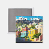 Aimant Cap Bo-kaap Afrique du Sud (Recto/Verso)