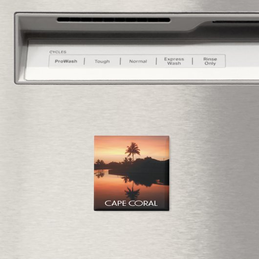 Aimant Cap Coral Floride Canal Sunset (In Situ (Lave-vaisselle))