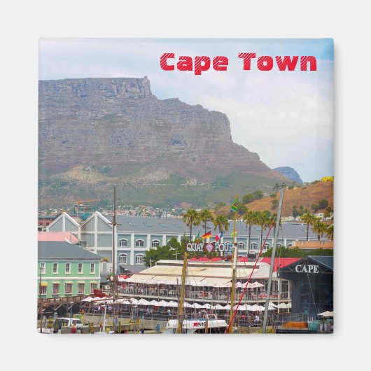 Aimant Cap Table Mountain Waterfront Cityscape (Devant)