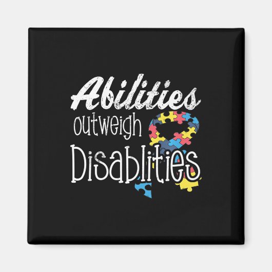 Aimant Capacités par rapport aux incapacités Autisme Cade (Devant)