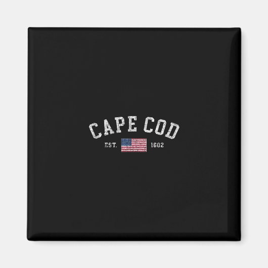 Aimant Cape Cod Machusetts Drapeau américain des États-Un (Devant)