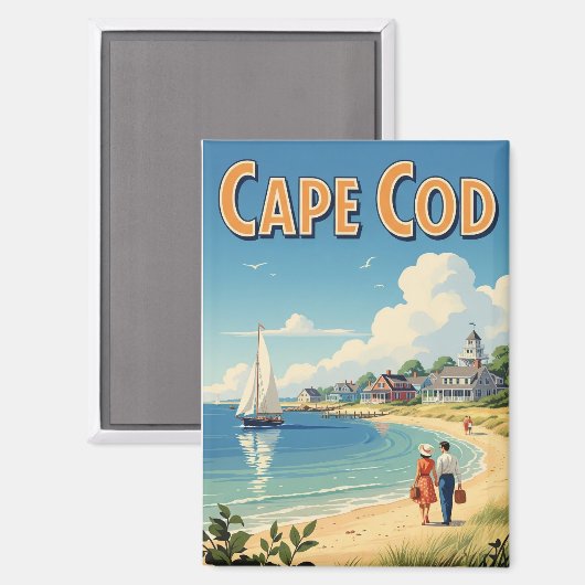Aimant Cape Cod Massachusetts Travel (Recto/Verso)