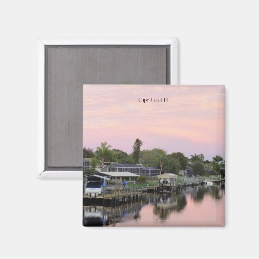 Aimant Cape Coral, canal de Floride (Recto/Verso)