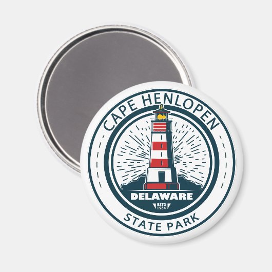 Aimant Cape Henlopen State Park Delaware Badge (Recto/Verso)