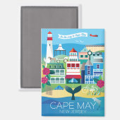 Aimant Cape May, New Jersey Refrigerator (Recto/Verso)