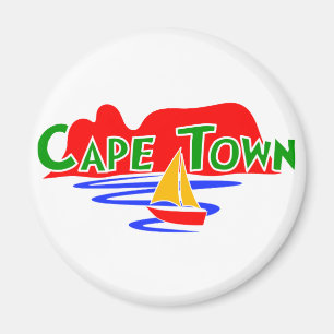 Aimant Cape Town Afrique du Sud Table Mountain Round Maga