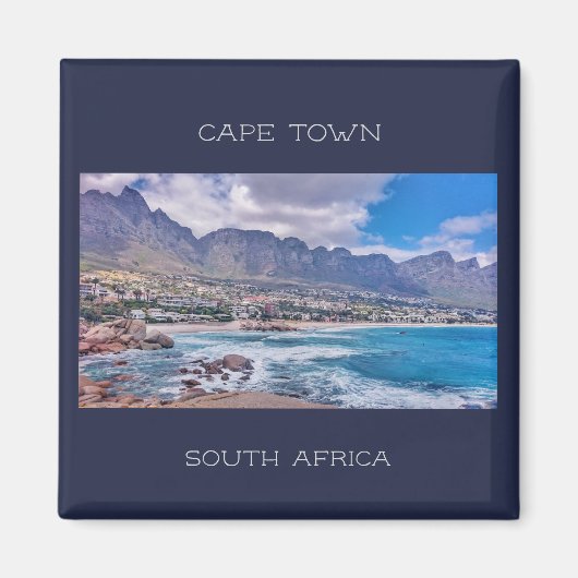 Aimant Cape Town Table Mountain Beach Vue sur l'océan (Devant)