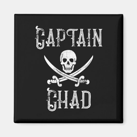 Aimant Capitaine Chad ponton pirate rétro  (Devant)
