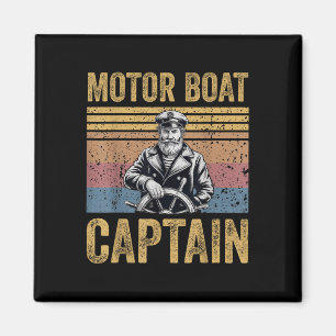 Aimant Capitaine de bateau à moteur drôle ponton bateau à
