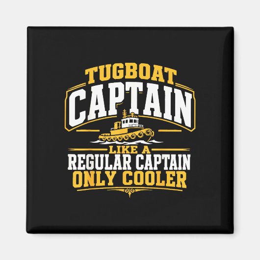 Aimant capitaine de remorqueur drôle (Devant)