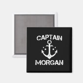 Aimant Capitaine Morgan Funny Anniversaire Nom de famille (Recto/Verso)