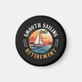 Aimant Capitaine navigation tranquille en retraite (Devant)