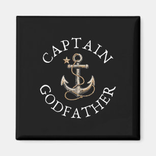 Aimant Capitaine Parrain Bateau Voile Voile Vintage Anc