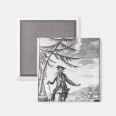 Aimant Capitaine Teach, communément appelé Barbe noire (Recto/Verso)