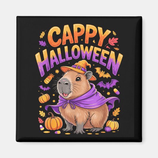 Aimant Cappy Halloween Capybara Witch  (Devant)