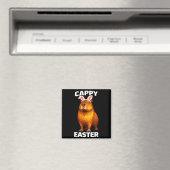 Aimant Cappy Pâques drôle capybara oreilles de lapin anim (In Situ (Lave-vaisselle))