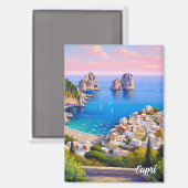 Aimant Capri Italie Peinture (Recto/Verso)