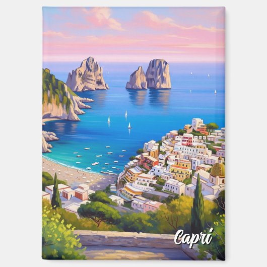 Aimant Capri Italie Peinture (Recto)