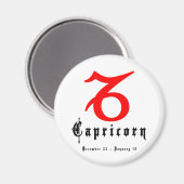 Aimant Capricorne, 22 décembre - 19 janvier (Recto/Verso)