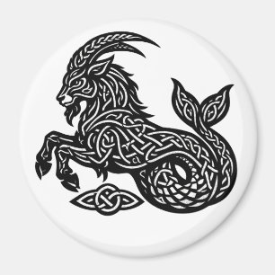 Aimant Capricorne — Encre Hantée Zodiaque Bouc‑Poisson