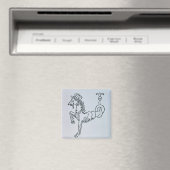 Aimant Capricorne (la chèvre) une illustration du 'Poe (In Situ (Lave-vaisselle))
