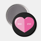 Aimant Capsule Coeur Rose (Recto/Verso)