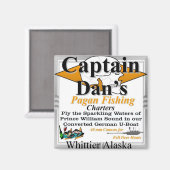 Aimant CAPT Captain Dan's Pagan Fishing Charters Whittier (Recto/Verso)
