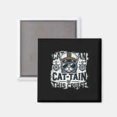 Aimant Captain Cat-tain Of Cruise Ship Sea Vacation Kitte (Recto/Verso)