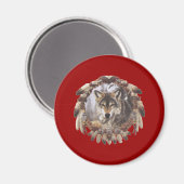 Aimant capteur de rêve Loup (Recto/Verso)